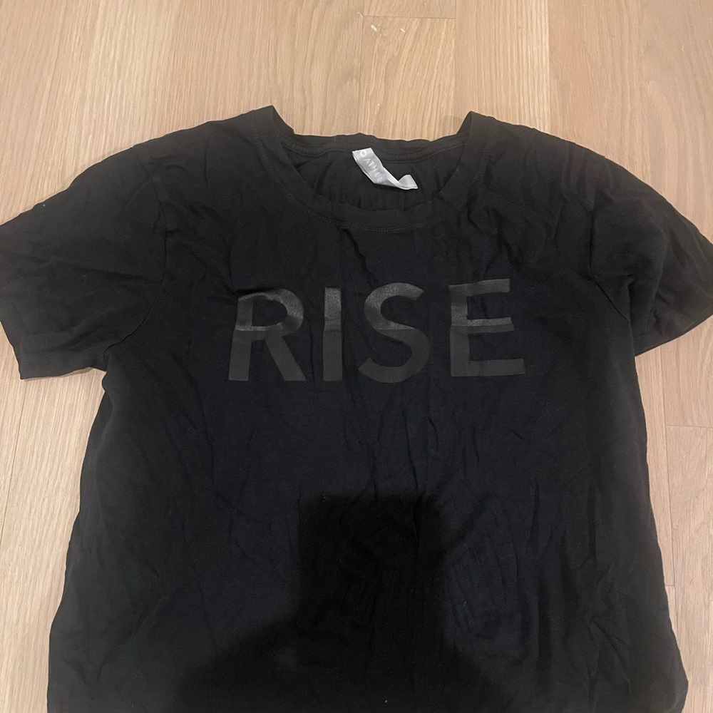 Athleta Black 'RISE' Graphic Tee